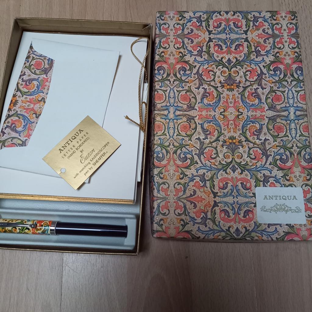 Antiqua: Eaton papier, enveloppen, Sheaffer balpen, Verzamelen, Pennenverzamelingen, Ophalen of Verzenden, Balpen, Overige merken