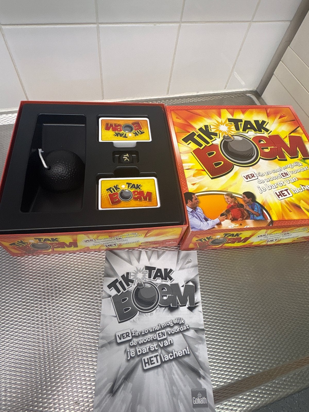 Tik Tak Boem - Compleet familiespel, Drie of vier spelers, Ophalen, Gebruikt