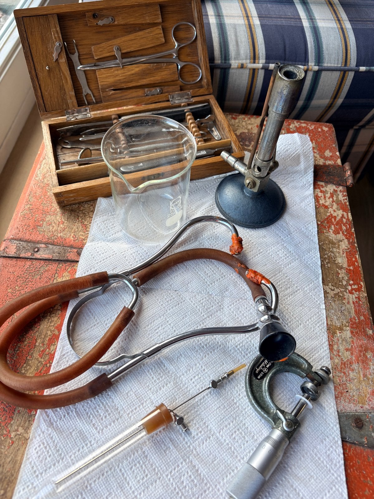 Diverse Vintage Wetenschappelijke Instrumenten Collectie, Antiek en Kunst, Ophalen
