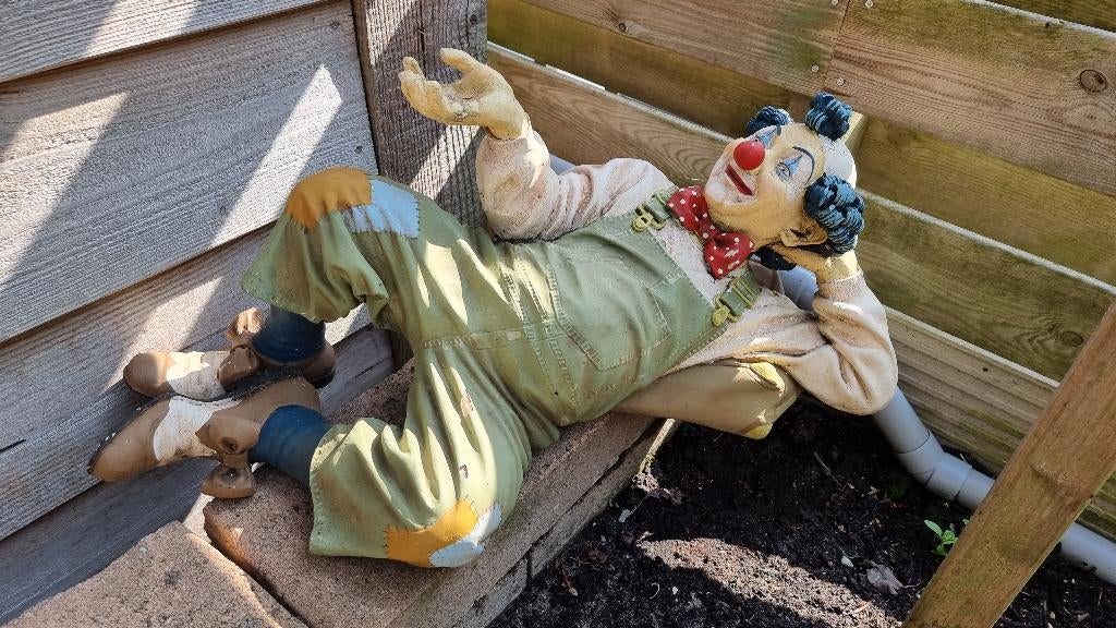 Vintage Clown van Jun Asilo, Verzamelen, Beelden en Beeldjes, Ophalen of Verzenden, Gebruikt, Mens