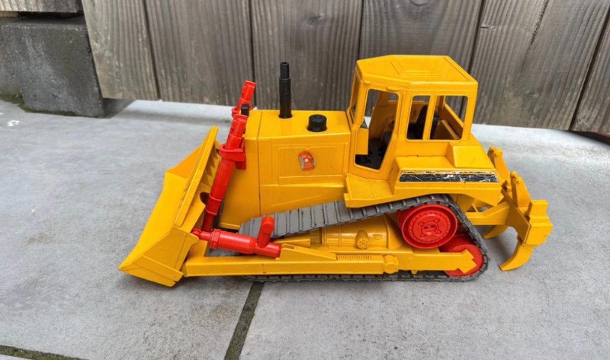 Robuuste Bulldozer Speelgoed, Verzenden, Gebruikt