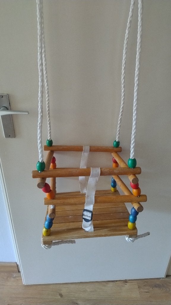 Degelijke houten peuter schommel, Ophalen, Gebruikt, Schommel