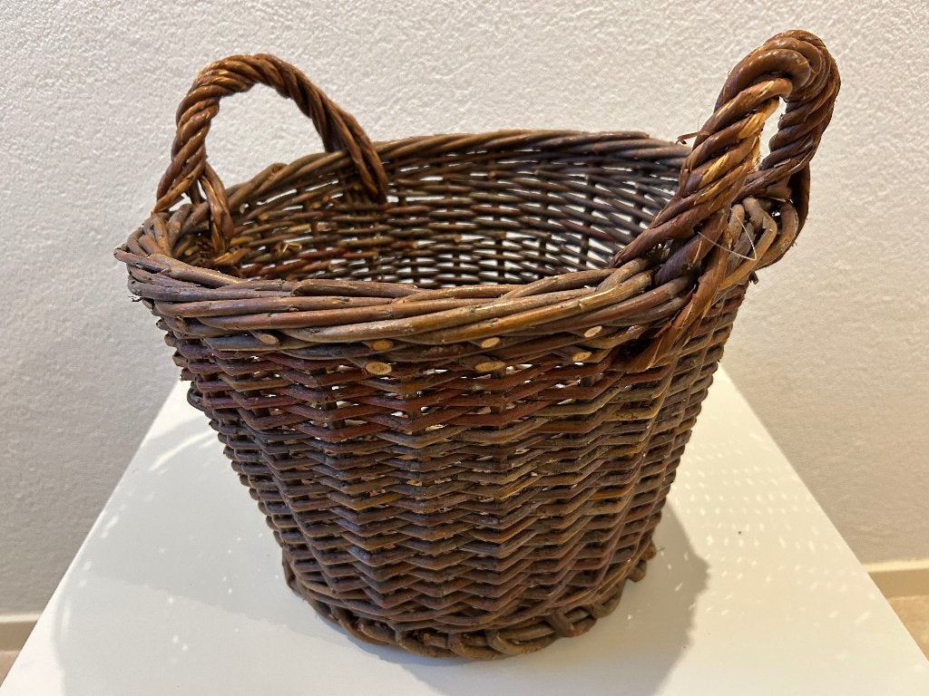 Rotan. mand -stevig. Riet-met handvaten nieuw 30082026, Ophalen, Mand, Rond, Nieuw