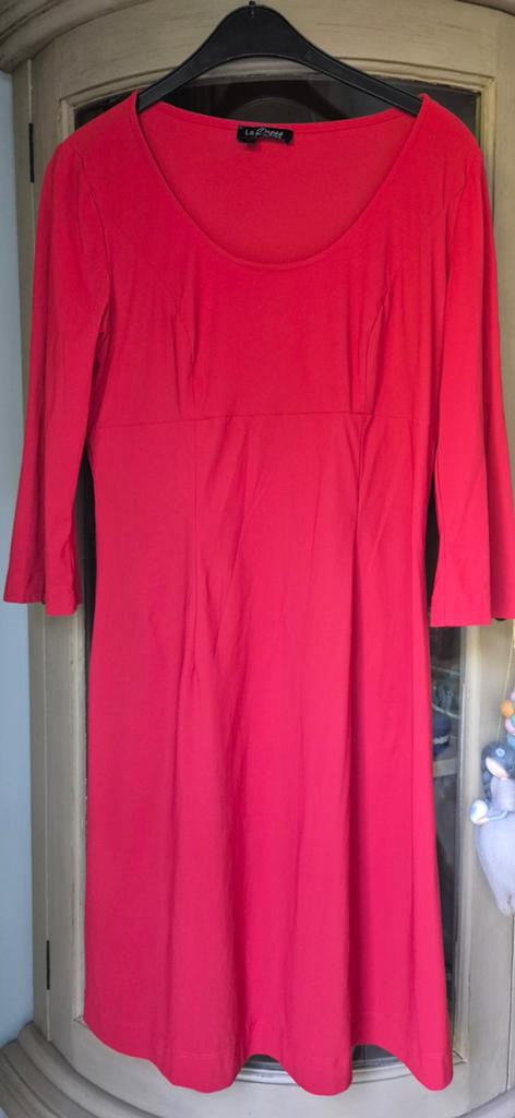 Rode jurk LaDress maat L, Kleding | Dames, Jurken, Maat 38/40 (M), Ophalen of Verzenden, Knielengte, LaDress