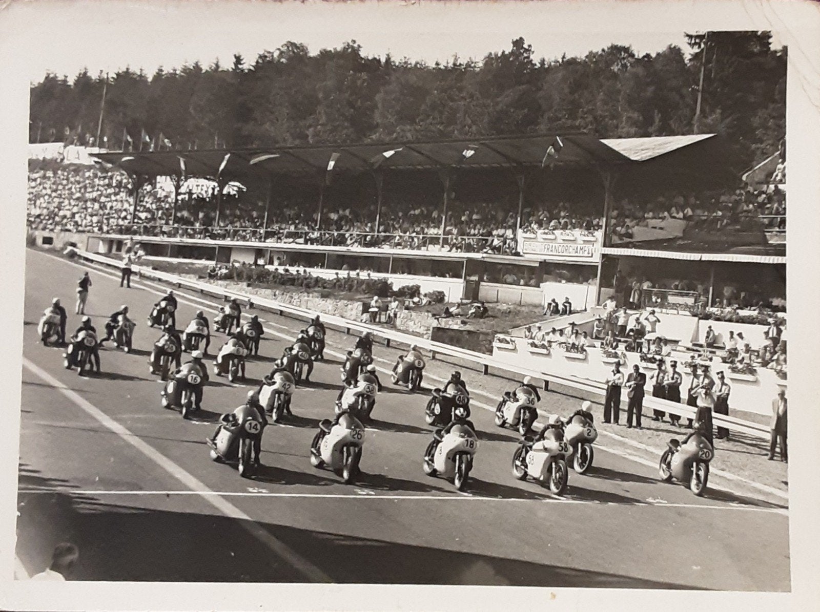 Jaren '60 originele foto Racebaan Francorchamps Spa, Ophalen of Verzenden, Zo goed als nieuw, Motoren