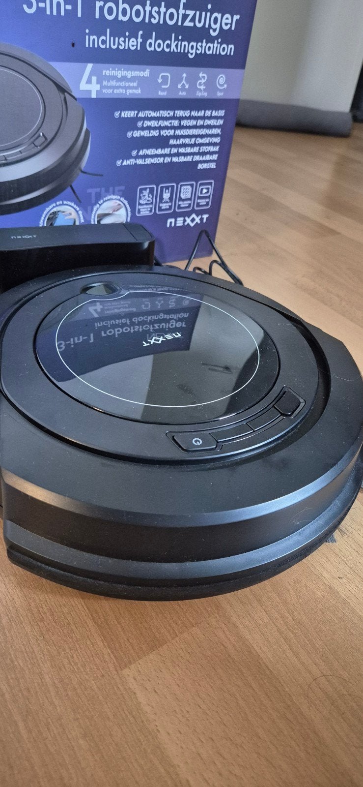 Nexxt 3-in-1 Robotstofzuiger met Dockingstation, Overige merken, Ophalen of Verzenden, Zo goed als nieuw, Robotstofzuiger