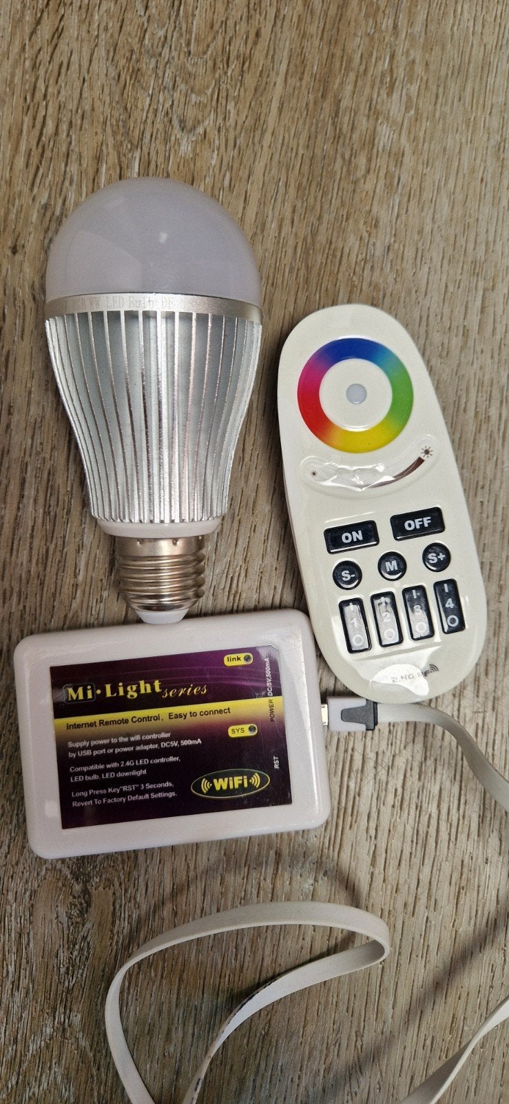 RGB LED Lamp met App en Afstandsbediening - Smart Home, Ophalen, Overige merken, Dimbaar, Kunststof