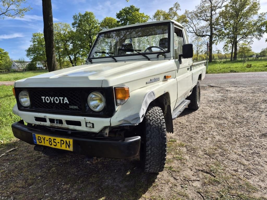 Toyota Land Cruiser 70 / BJ75 Pick-Up 3B 3.4L Diesel 1988, Auto's, 4 cilinders, 1886 kg, Wit, Origineel Nederlands