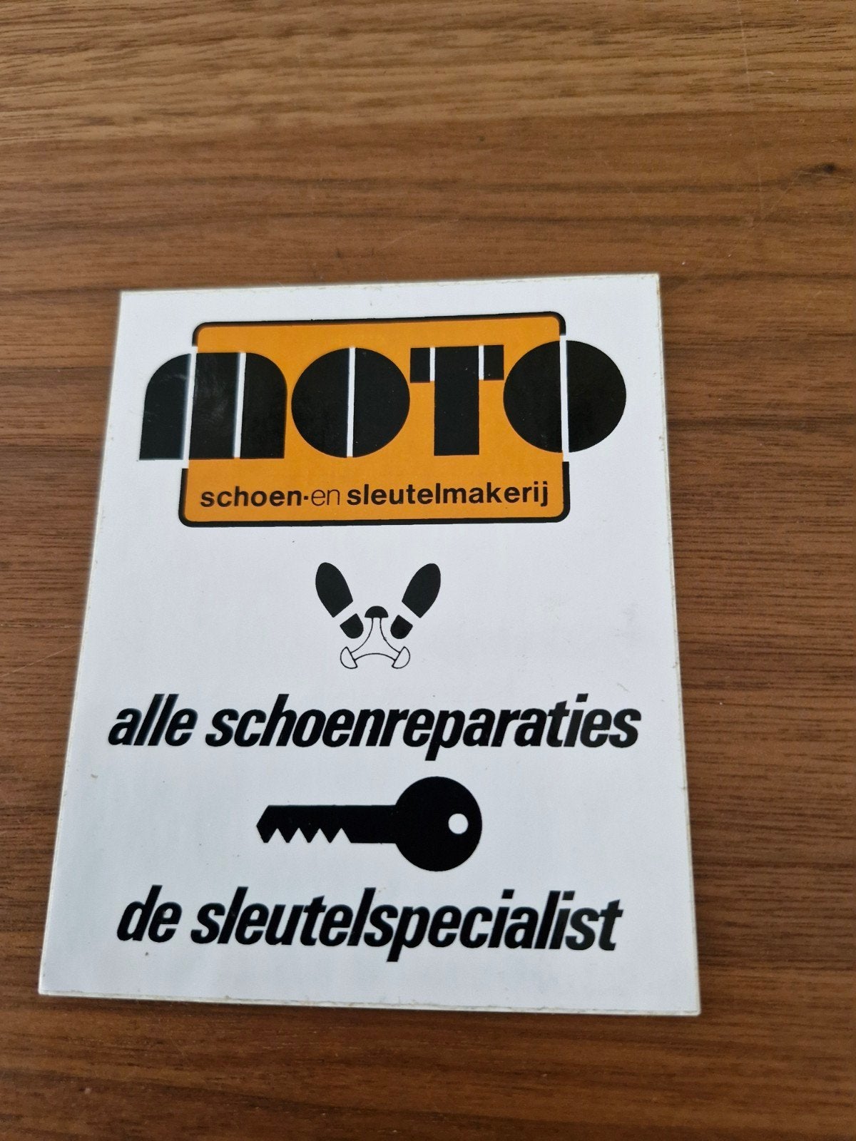 10788 Moto Schoen- en Sleutelmakerij Sticker, Ophalen of Verzenden, Nieuw, Bedrijf of Vereniging