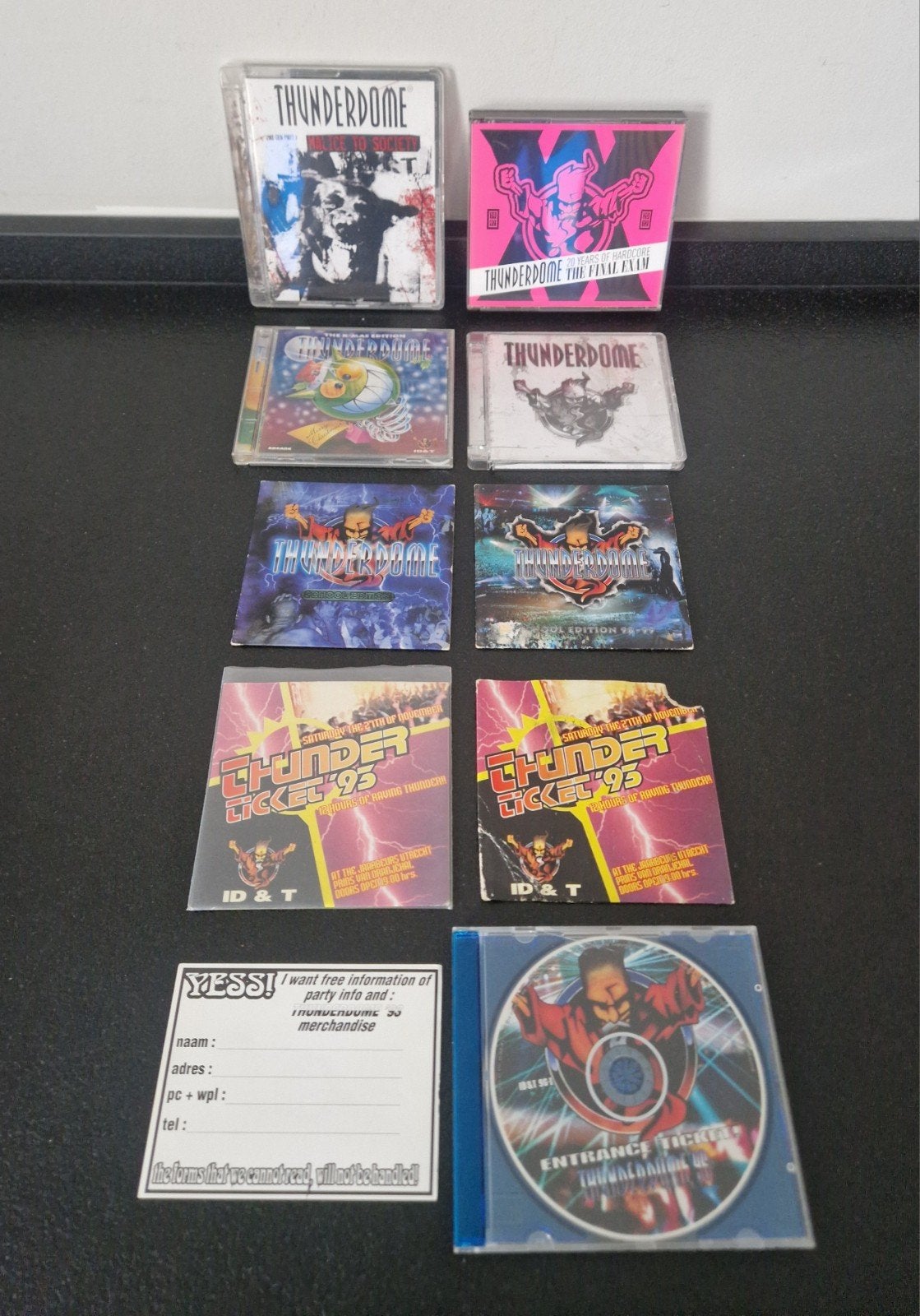 Thunderdome hardcore gabber cds en tickets. Early 90's, Ophalen of Verzenden, Zo goed als nieuw
