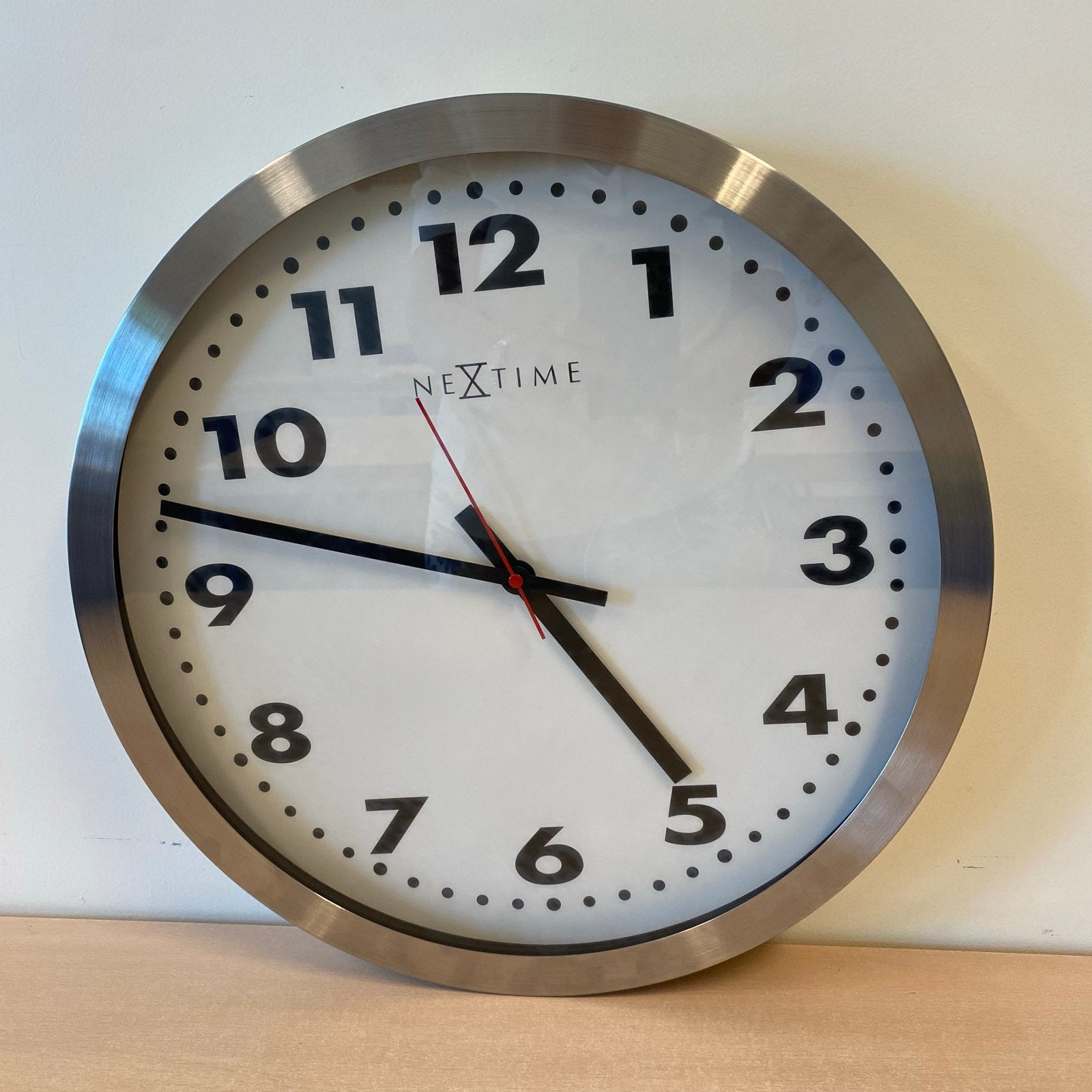 NeXtime Stationsklok 44 cm - Modern Design, Ophalen, Wandklok, Analoog, Werkt op batterijen