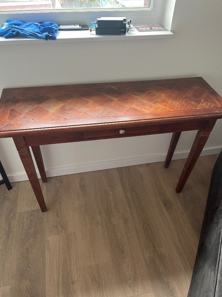 Houten side table, Huis en Inrichting, Ophalen, Gebruikt, 25 tot 50 cm, Rechthoekig
