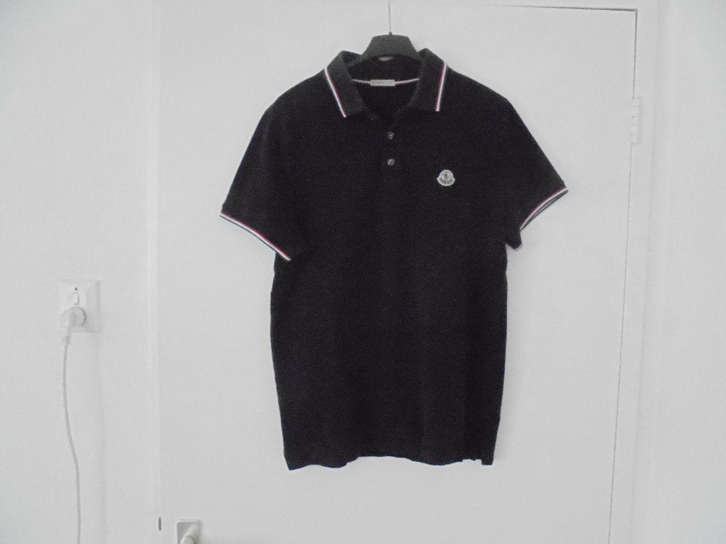 Originele Moncler polo Maat S, Moncler, Verzenden, Zwart, Zo goed als nieuw