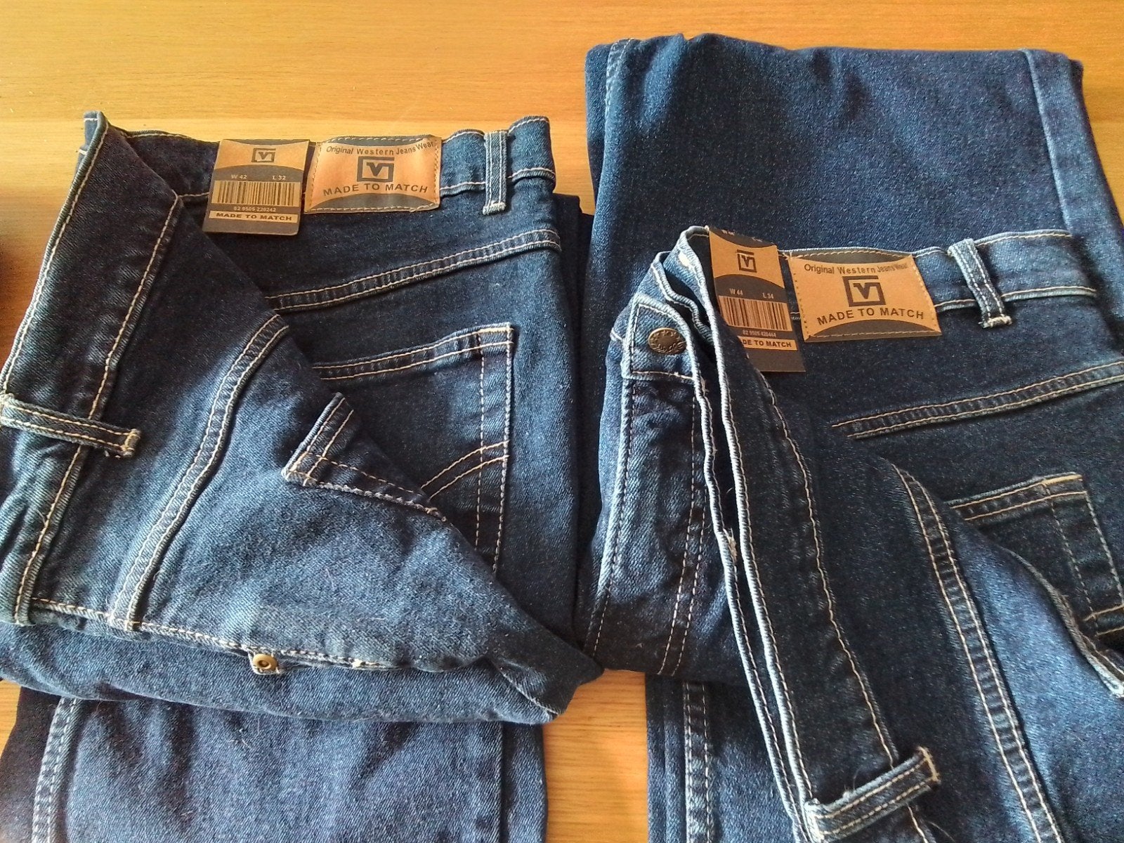 Nieuwe Made to Match spijkerbroeken - W42 en W44 ., Made to Match, Blauw, Nieuw, W32 (confectie 46) of kleiner