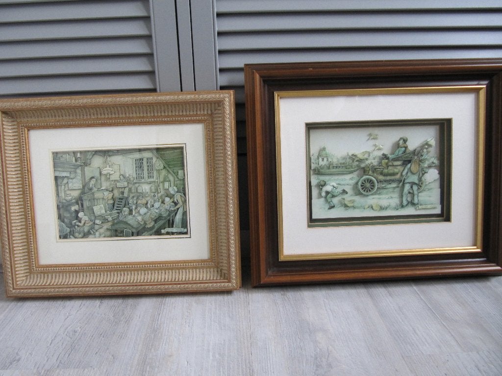 Schilderijen 3D Anton Pieck, Antiek en Kunst, Kunst | Schilderijen | Klassiek, Ophalen, Nederlandse school, Portret of Personen