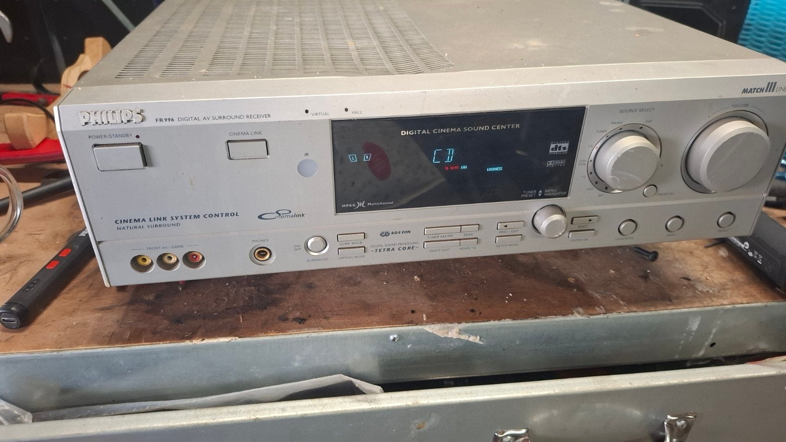Philips FR996 Digital AV Surround Receiver, Overige merken, Ophalen of Verzenden, 60 tot 120 watt, Gebruikt