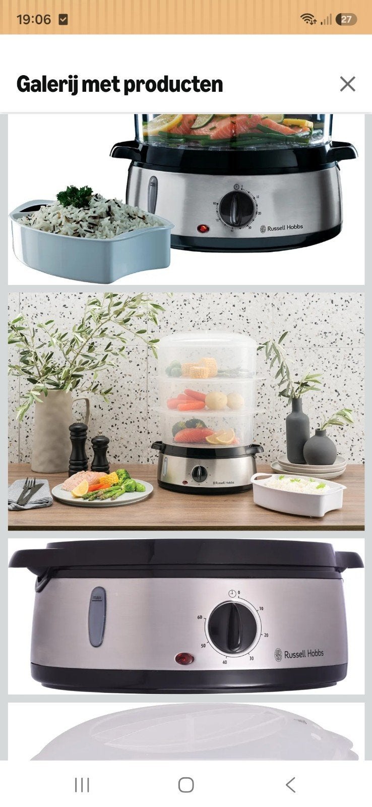 Russell Hobbs Stoomkoker., Witgoed en Apparatuur, Ophalen, Timer, Gebruikt