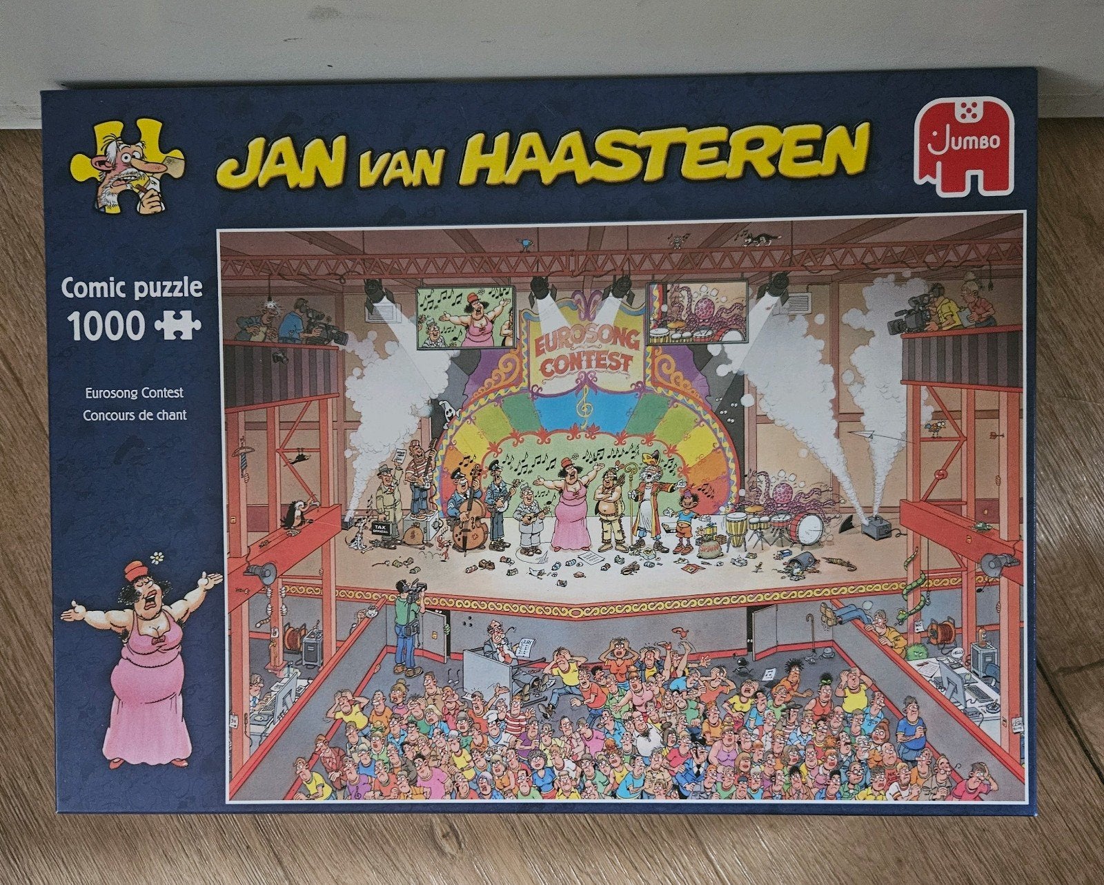 Jan van Haasteren Eurosong Contest Puzzel 1000 stukjes, Een of twee spelers, Ophalen, Zo goed als nieuw, Jumbo