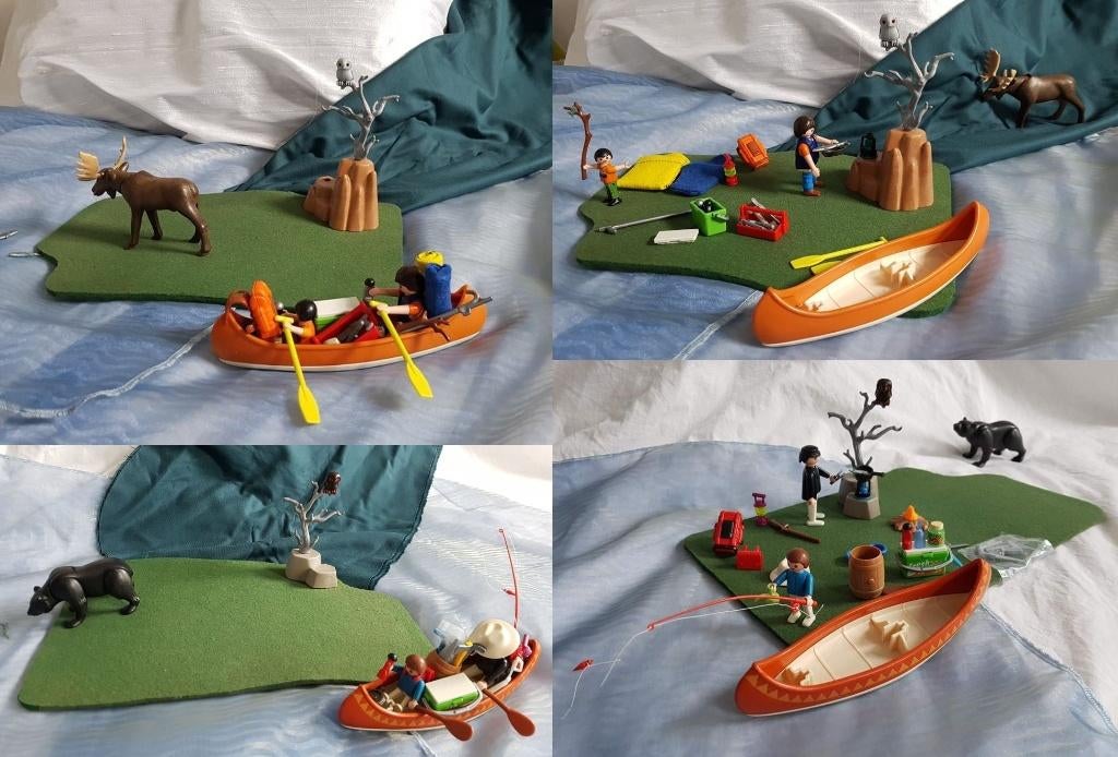 Playmobil kano avonturen vader en kids eland of zwarte beer, Ophalen of Verzenden, Nieuw, Complete set