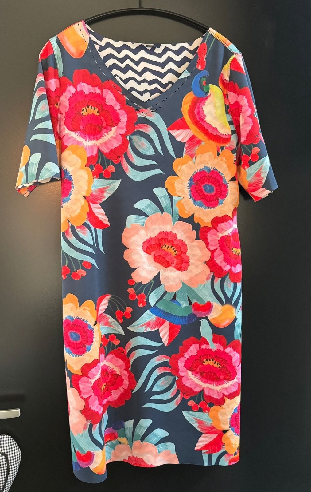 Lizzy en coco kleurmet bloemenprint en zigzagpatroon, Meerkleurig, Maat 46/48 (XL) of groter, Ophalen of Verzenden, Zo goed als nieuw