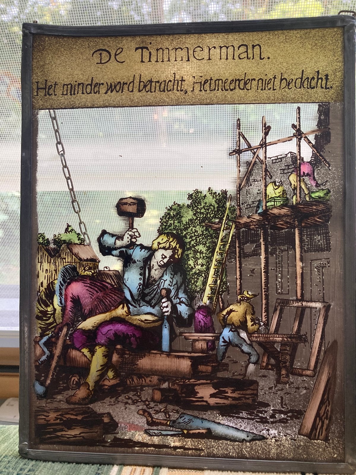 Raamhanger Timmerman Hoe minder word betracht Glas in Lood, Verzenden