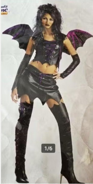 7 delig Wetlook Maanlicht Vleermuis outfit mt L, Kleding | Dames, Maat 42/44 (L), Nieuw, Ophalen of Verzenden, Halloween