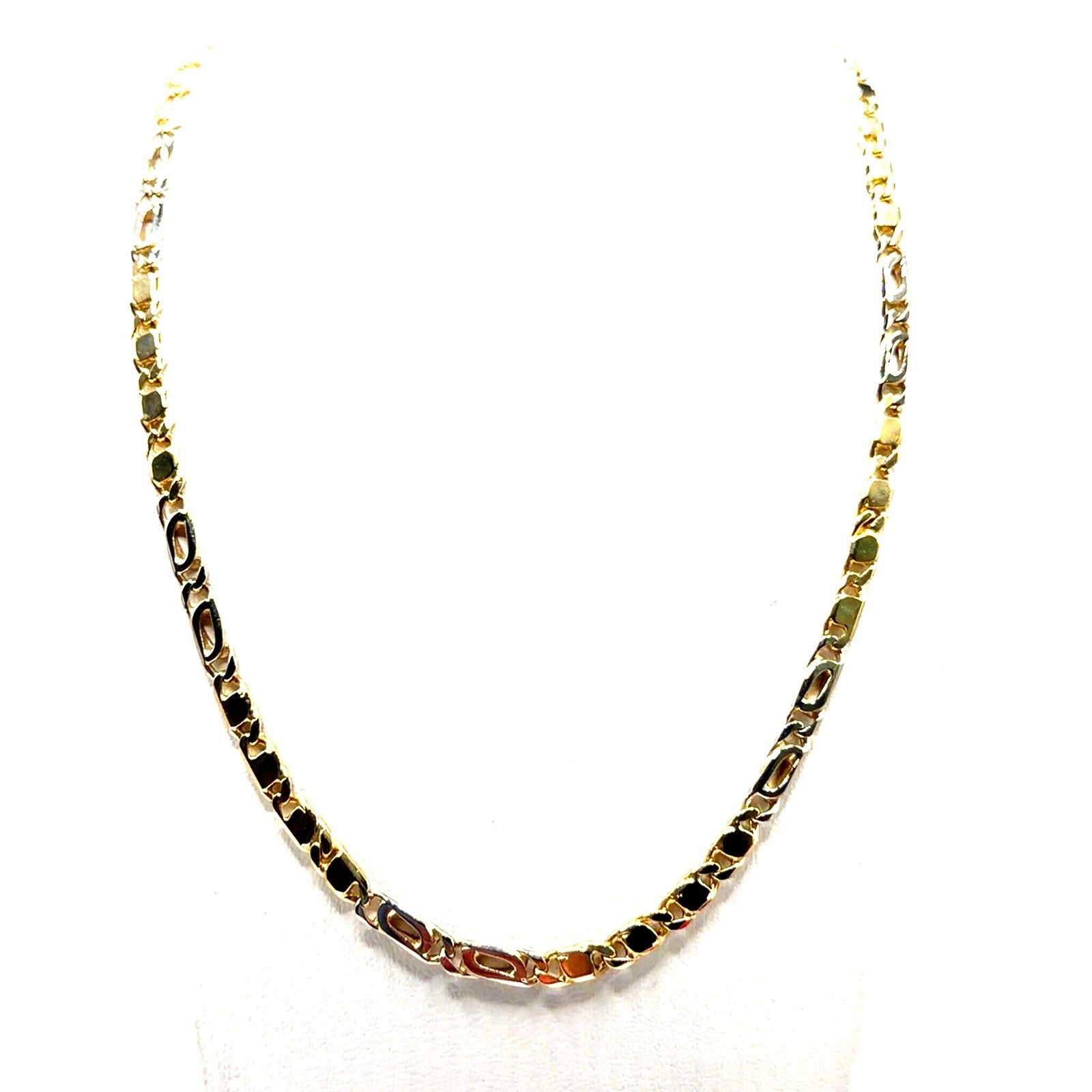 Gouden ketting, 18 karaat, bicolor, Www.bredajuwelier.nl, Nieuw, Ophalen of Verzenden, Www.bredajuwelier.nl
