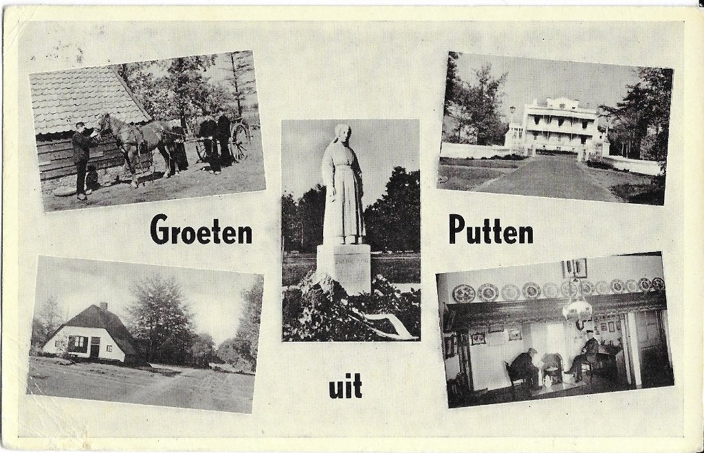 Putten, paard, rijtuig, Vanenburg, standbeeld, interieur, Verzenden, 1960 tot 1980, Gelopen, Gelderland