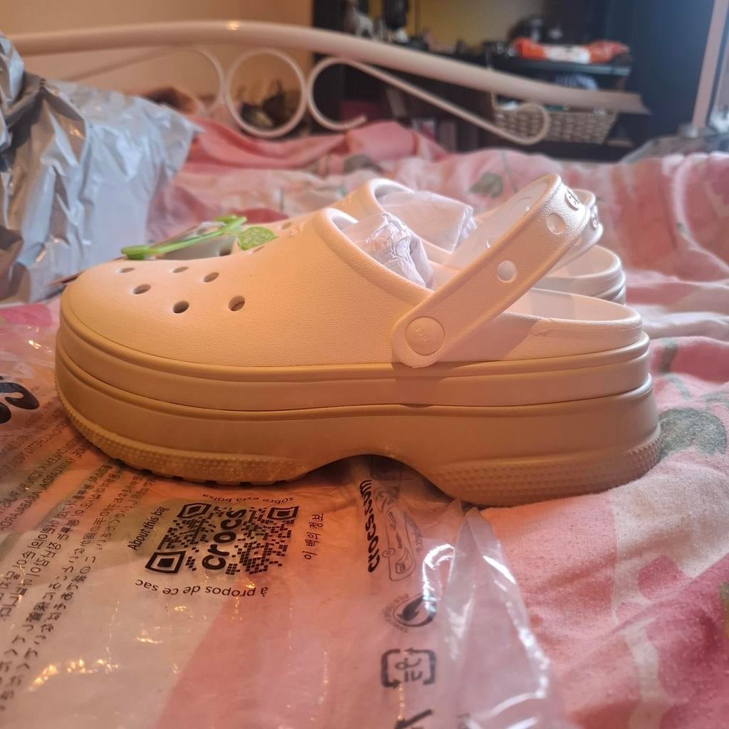 Crocs classic Stacked Clog maat 39/40 hoge zool platform, Ophalen of Verzenden, Nieuw, Zwart