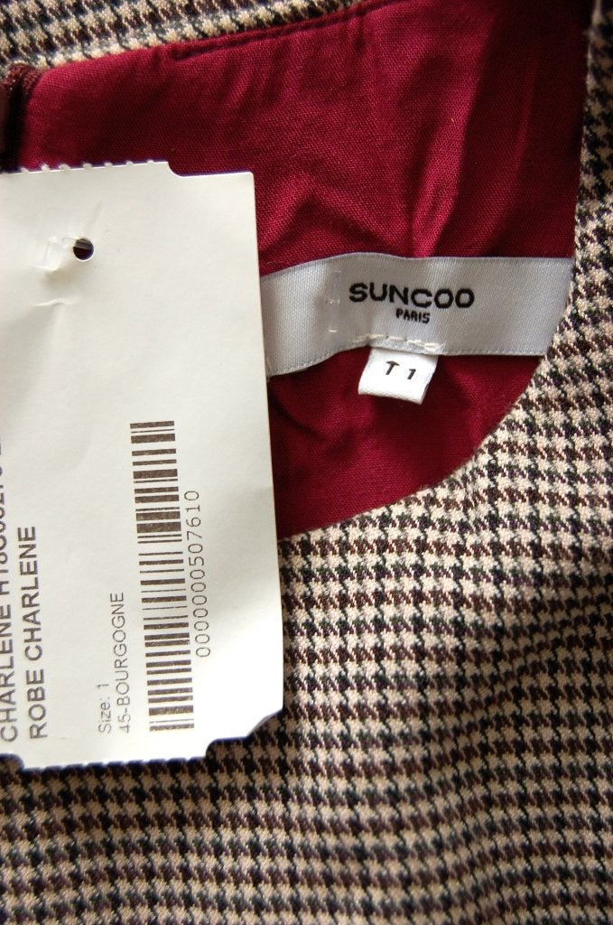 Nieuw Suncoo Paris geruite jurk, Charlene, grijs, Mt. S, Nieuw, Ophalen of Verzenden, Maat 36 (S), Grijs