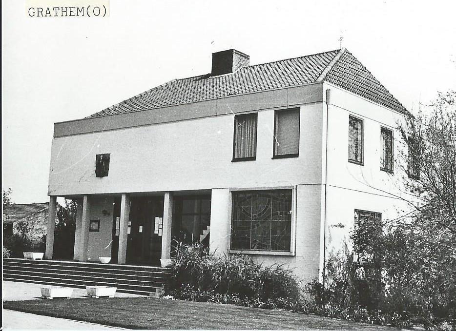 Ansichtkaart GRATHEM   Oud Gemeentehuis, Verzamelen, Ansichtkaarten | Nederland, Verzenden, 1960 tot 1980, Ongelopen, Limburg