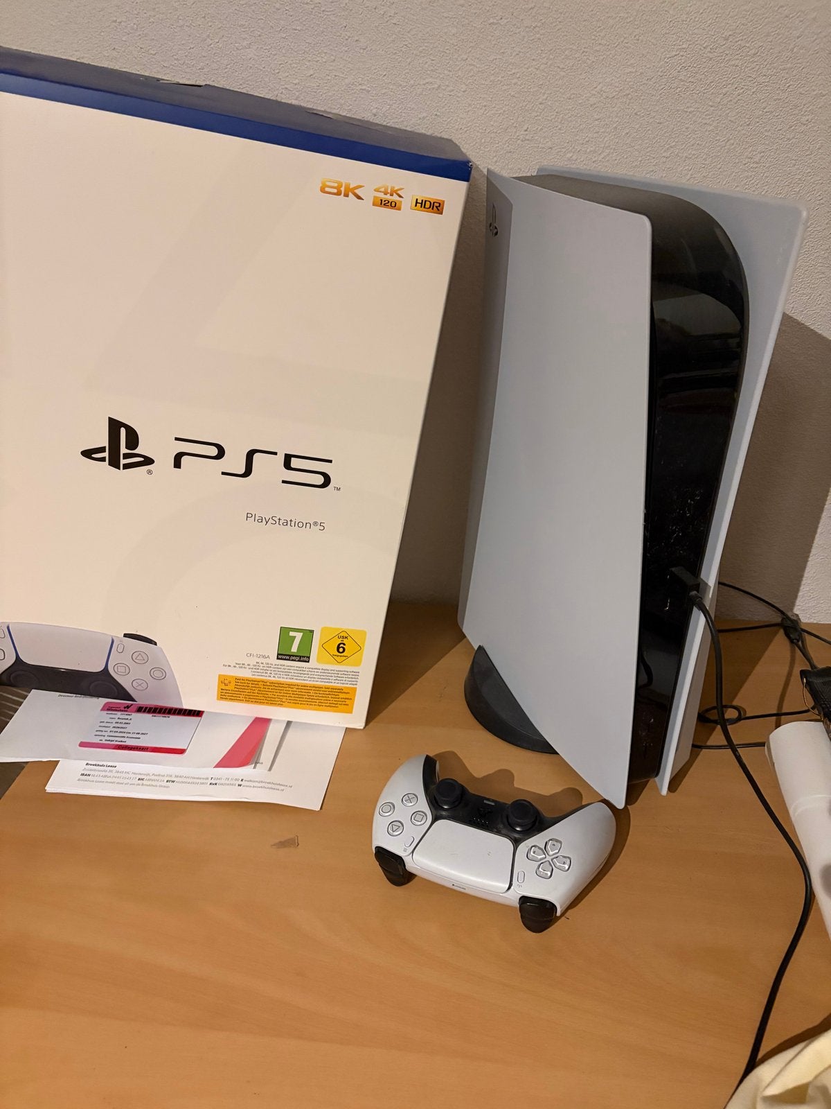 PS5 Disc Versie met Controller, Kabels (+ Optioneel Gaming M, Spelcomputers en Games, Ophalen of Verzenden, Zo goed als nieuw