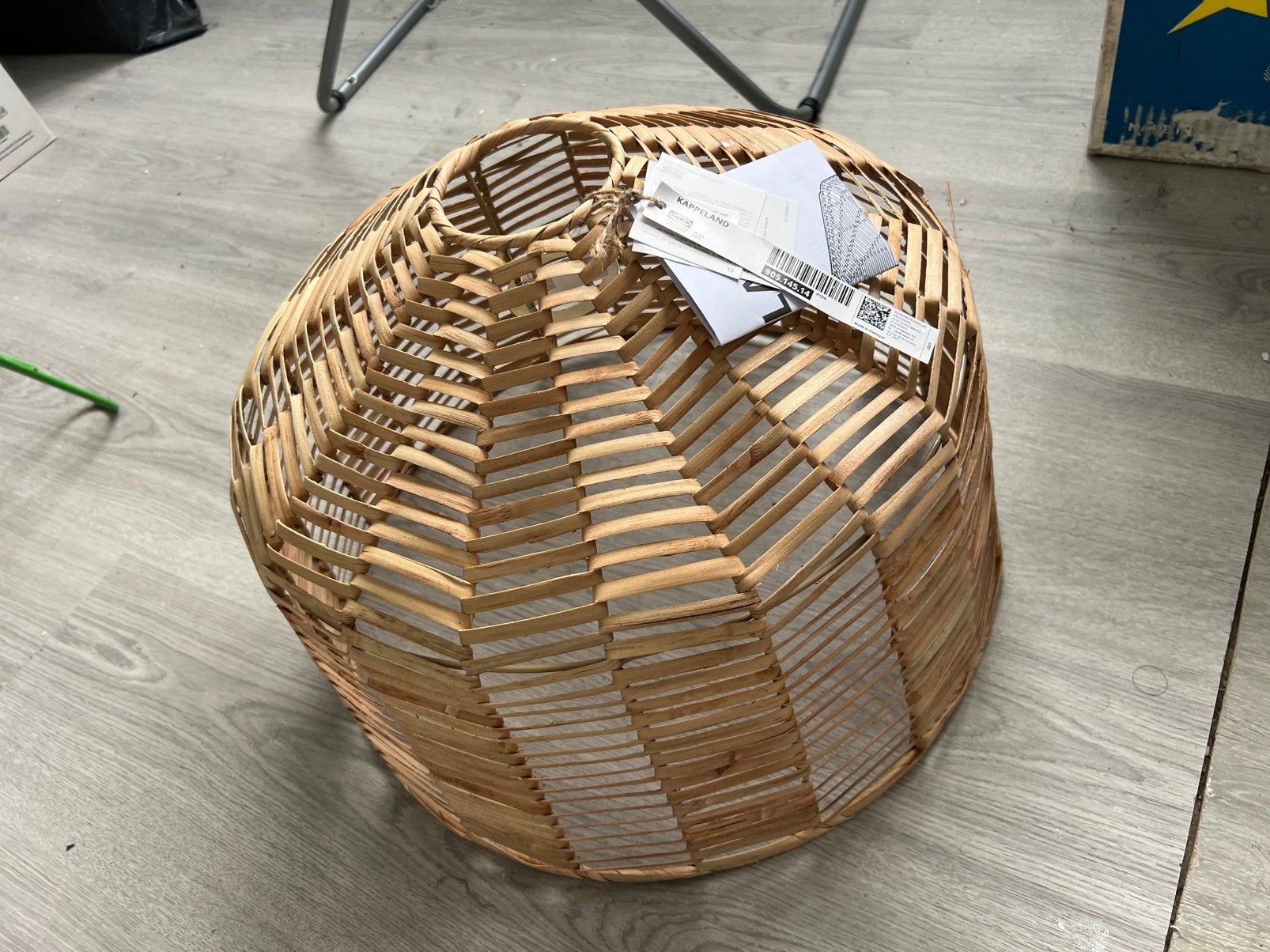 Ikea kappeland  zwart hemma hanglamp rotan nieuw, Ophalen of Verzenden, Zo goed als nieuw, Zwart, Rond