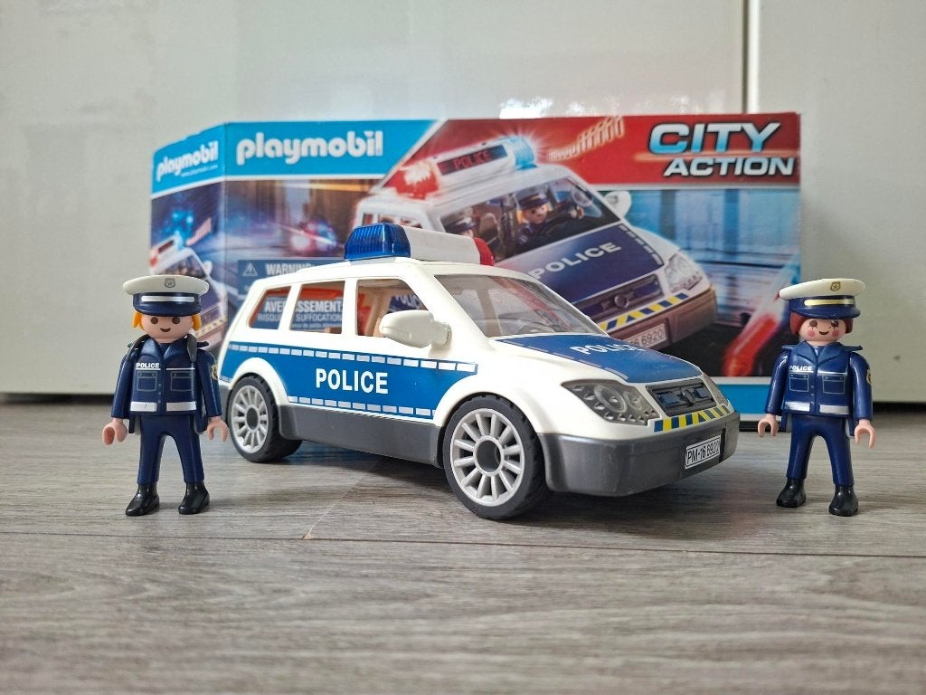 Playmobil City Action Politieauto 6920 met doos, Complete set, Voertuig, Ophalen of Verzenden, Zo goed als nieuw