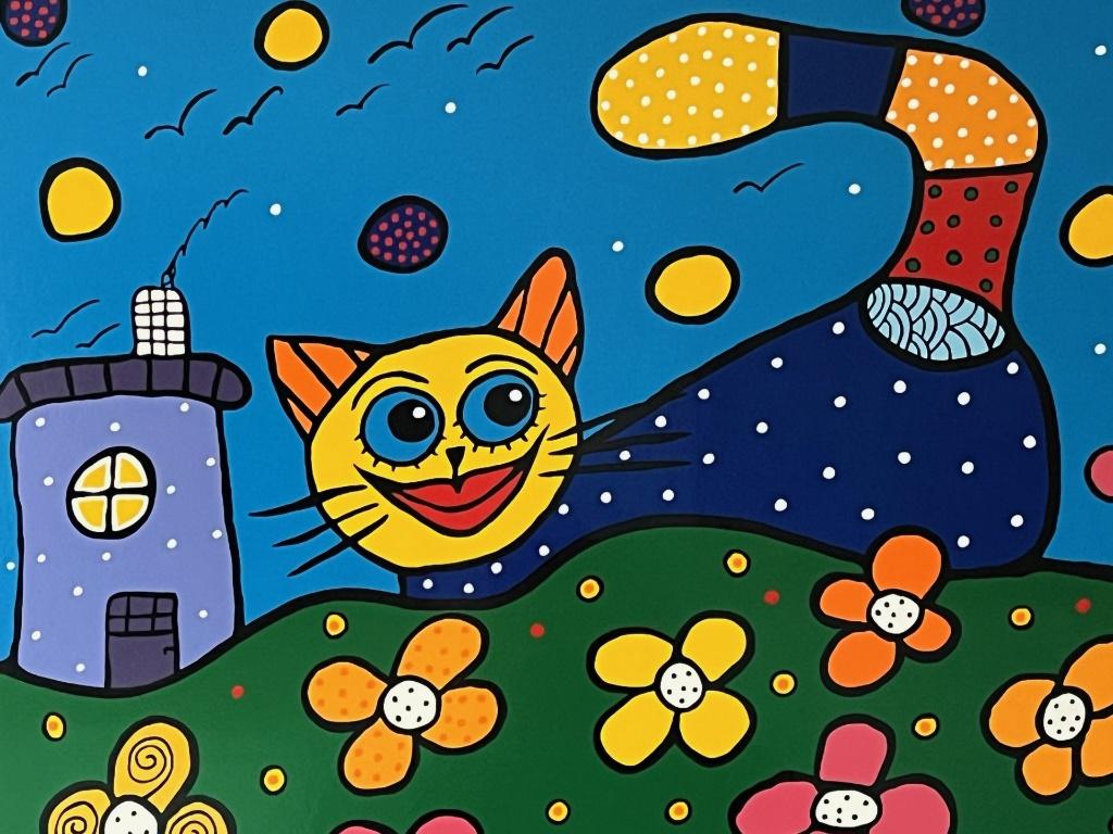 Frans Bodner, zeefdruk Catch me if you can, Antiek en Kunst, Kunst | Litho's en Zeefdrukken, Ophalen