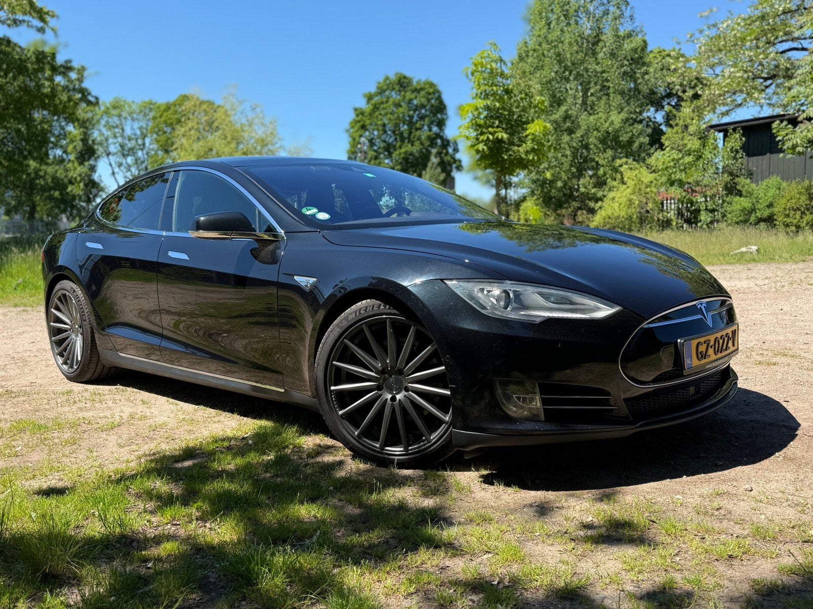 Tesla Model S 90D Free supercharging 7-zits, Auto's, Zwart, Model S, 2084 kg, Zwart