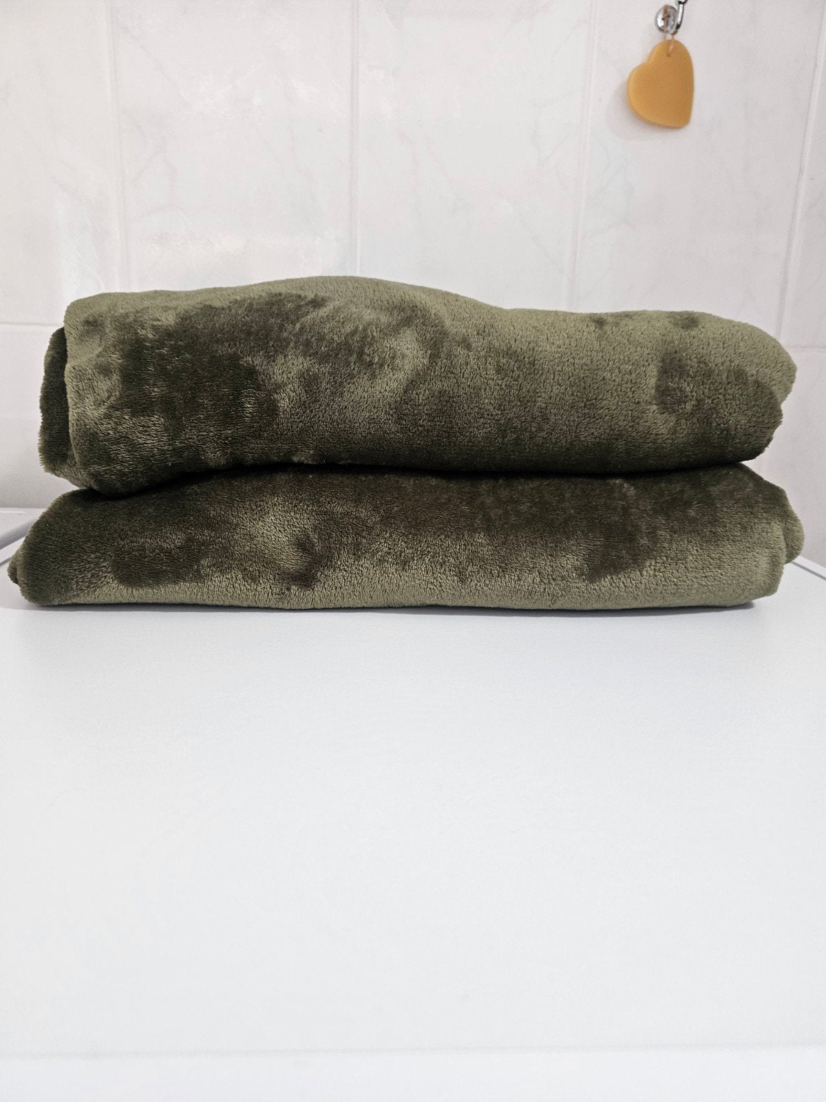 2 groene fleecedekens 130 x 180, Ophalen, Zo goed als nieuw