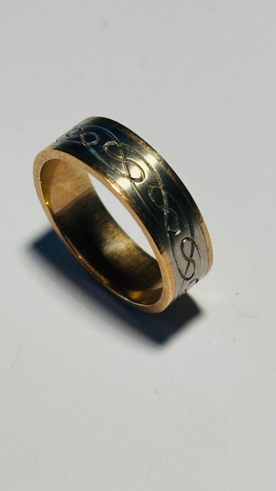 Titanium ring in 2 kleuren, Sieraden, Tassen en Uiterlijk, Ringen, Overige materialen, Overige kleuren, Nieuw, Ophalen of Verzenden