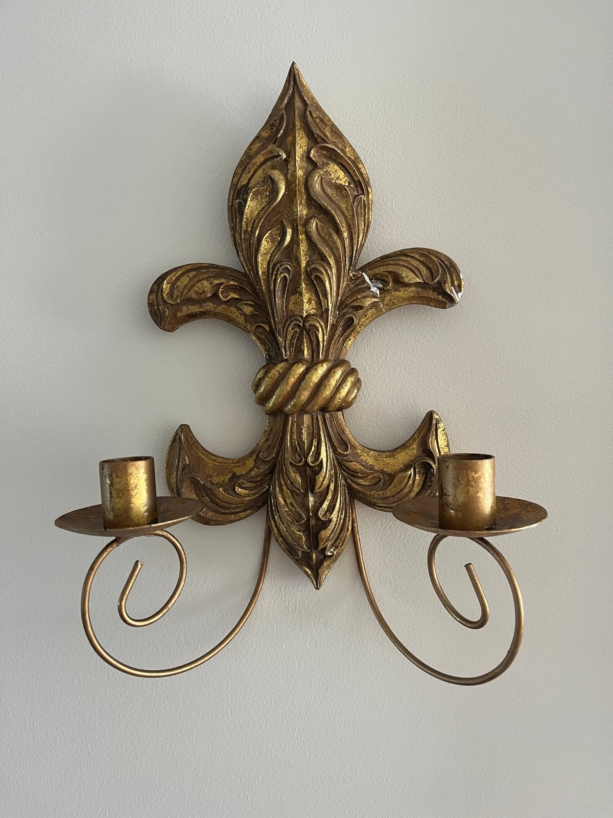 Gouden Fleur-de-lis Wandkandelaar, Ophalen, Overige materialen
