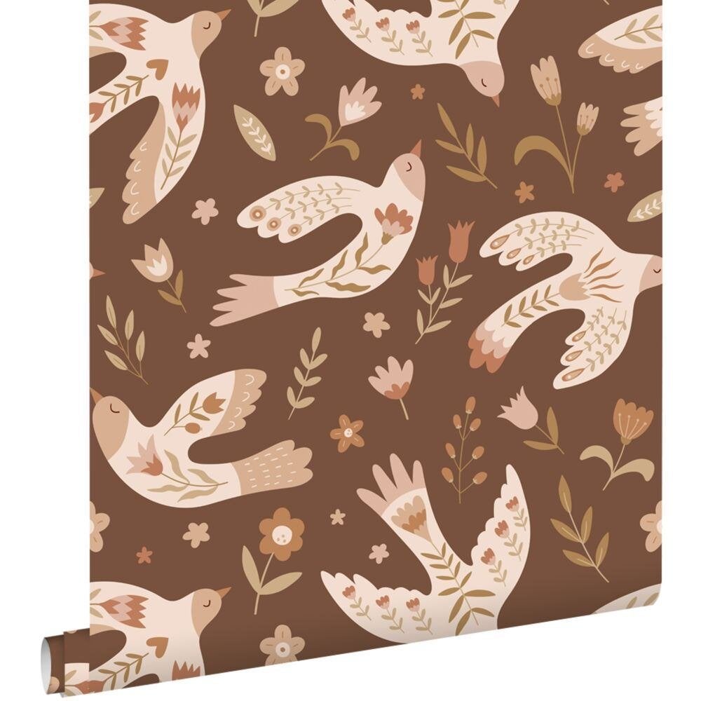 Esta behang Pom Pom Pie vogels/bloemen, Verzenden, Nieuw
