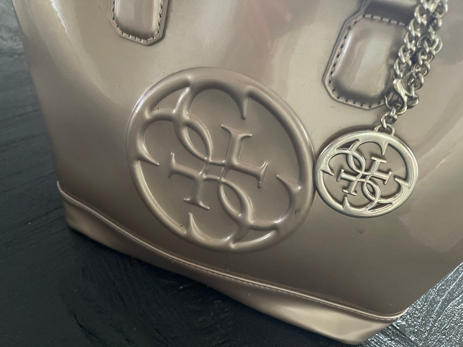 Vintage Guess Handtas en Portemonnee Set, Sieraden, Tassen en Uiterlijk, Ophalen of Verzenden, Gebruikt, Overige kleuren, Handtas