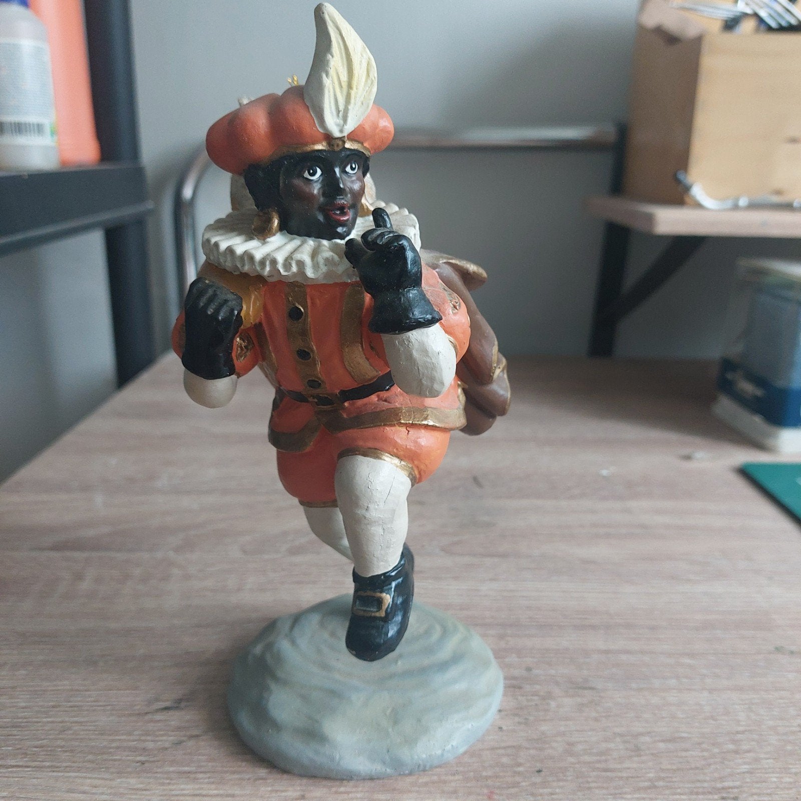 Zwarte Piet beeldje - Zeer gedetailleerd en zeldzaam, Verzamelen, Ophalen of Verzenden