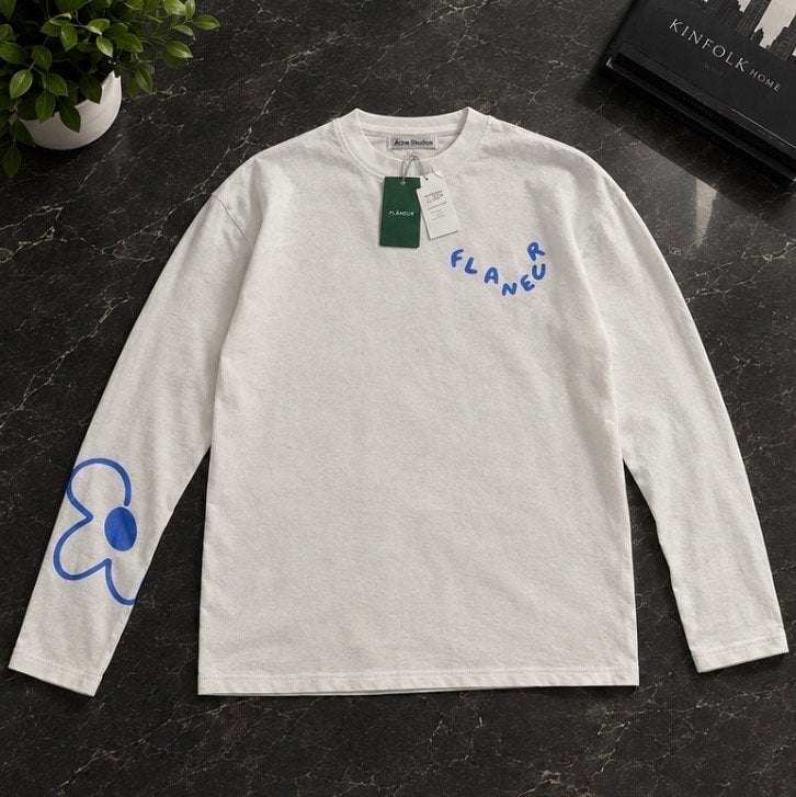 Witte Flaneur longsleeve - Nieuw met prijskaartje, Maat S, Kleding | Dames, T-shirts, Wit, Nieuw, Ophalen of Verzenden, Lange mouw