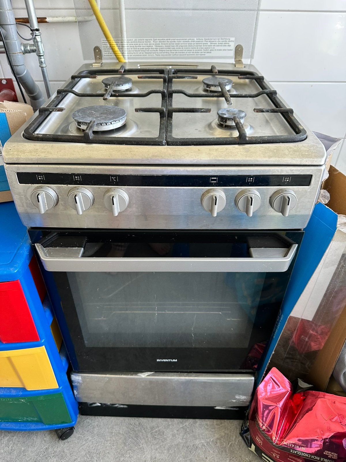 Gratis❗️gasfornuis met oven, Witgoed en Apparatuur, Ophalen, Gebruikt, 4 kookzones, Gas