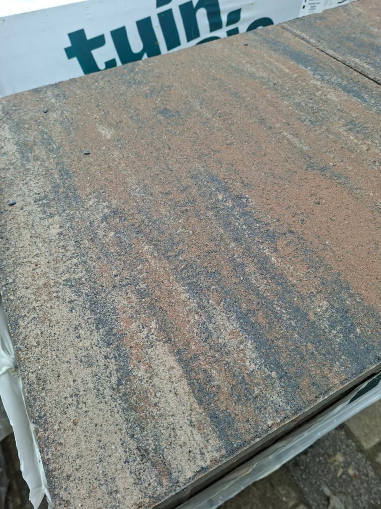 37,44 m2 betontegel 60x60x4 koper, Tuin en Terras, Ophalen, Nieuw, Beton, Terrastegels
