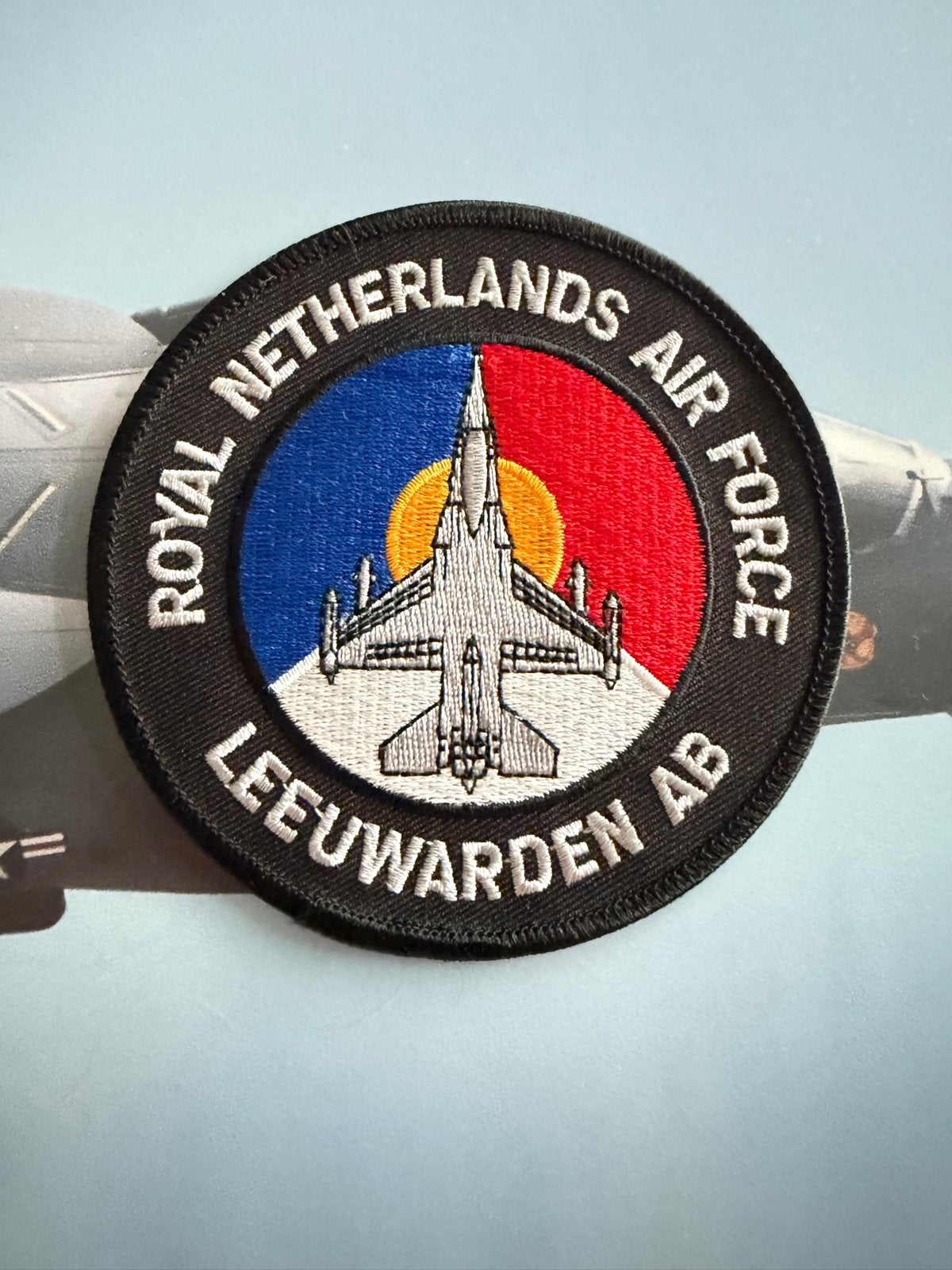 Royal Netherlands Air Force Leeuwarden AB Patch F16 Rnlaf, Ophalen of Verzenden, Luchtmacht, Nederland, Embleem of Badge