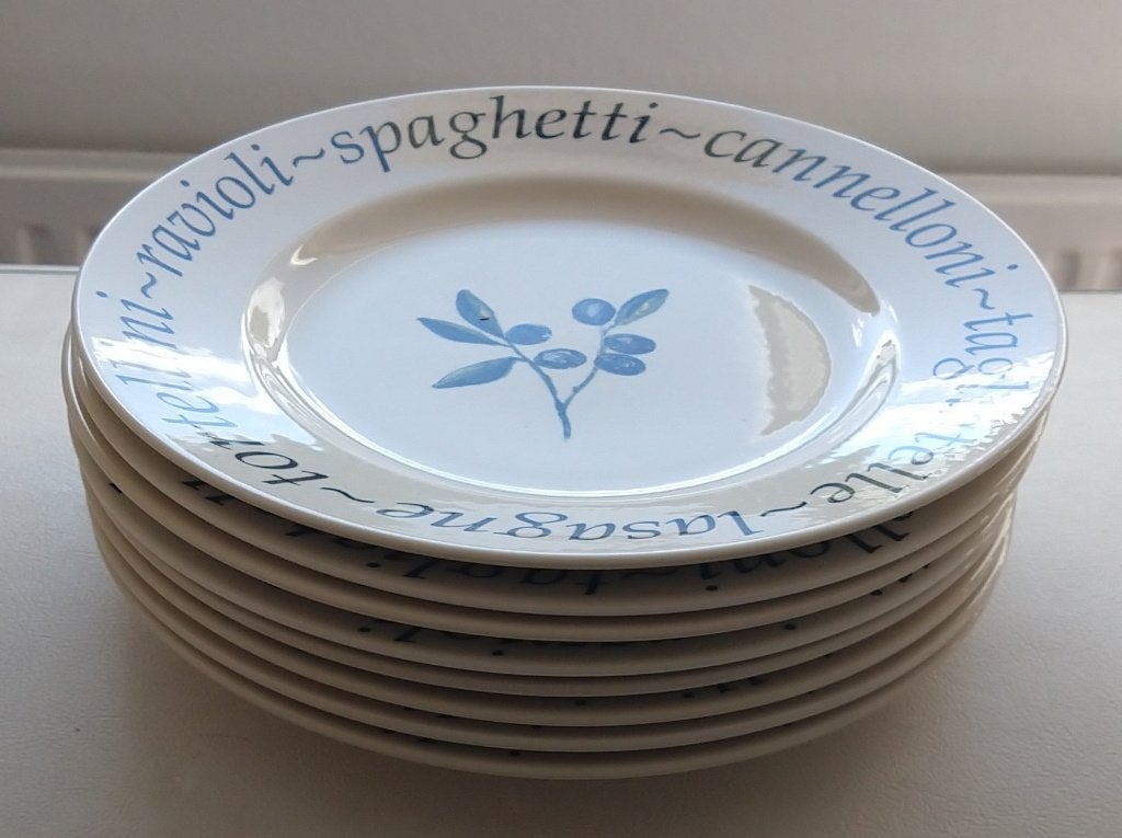 creative tableware Italian pasta borden, volgnr 85, Huis en Inrichting, Gebruikt, Overige merken, Vintage, Ophalen of Verzenden