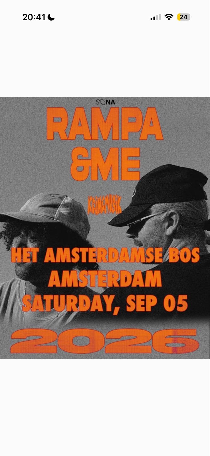 2 tickets for keinemusik, Tickets en Kaartjes, Concerten | House, Techno en Trance, Twee personen, September