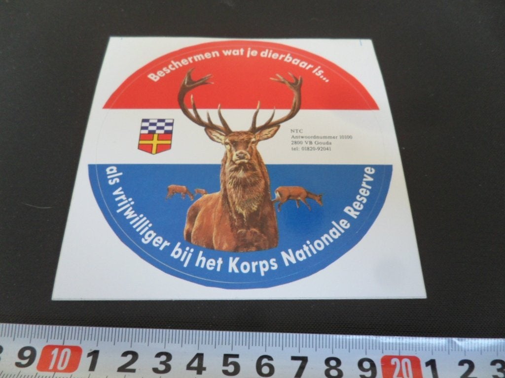 sticker leger natres beschermen wat je dierbaar is NTC gouda, Verzamelen, Ophalen, Zo goed als nieuw