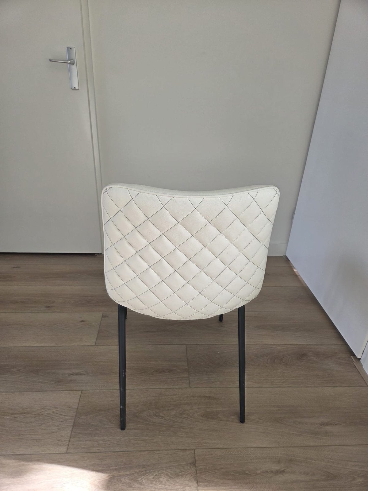 Bankstel tv meubel eettafel met stoelen, Huis en Inrichting, Stoelen, Ophalen, Gebruikt, Wit, Stof